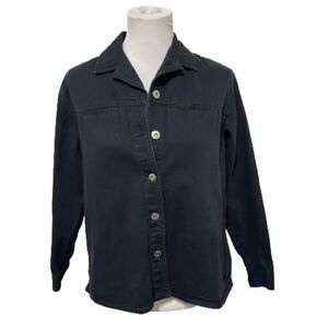 Liz Claiborne Jean jacket black denim Sz. M